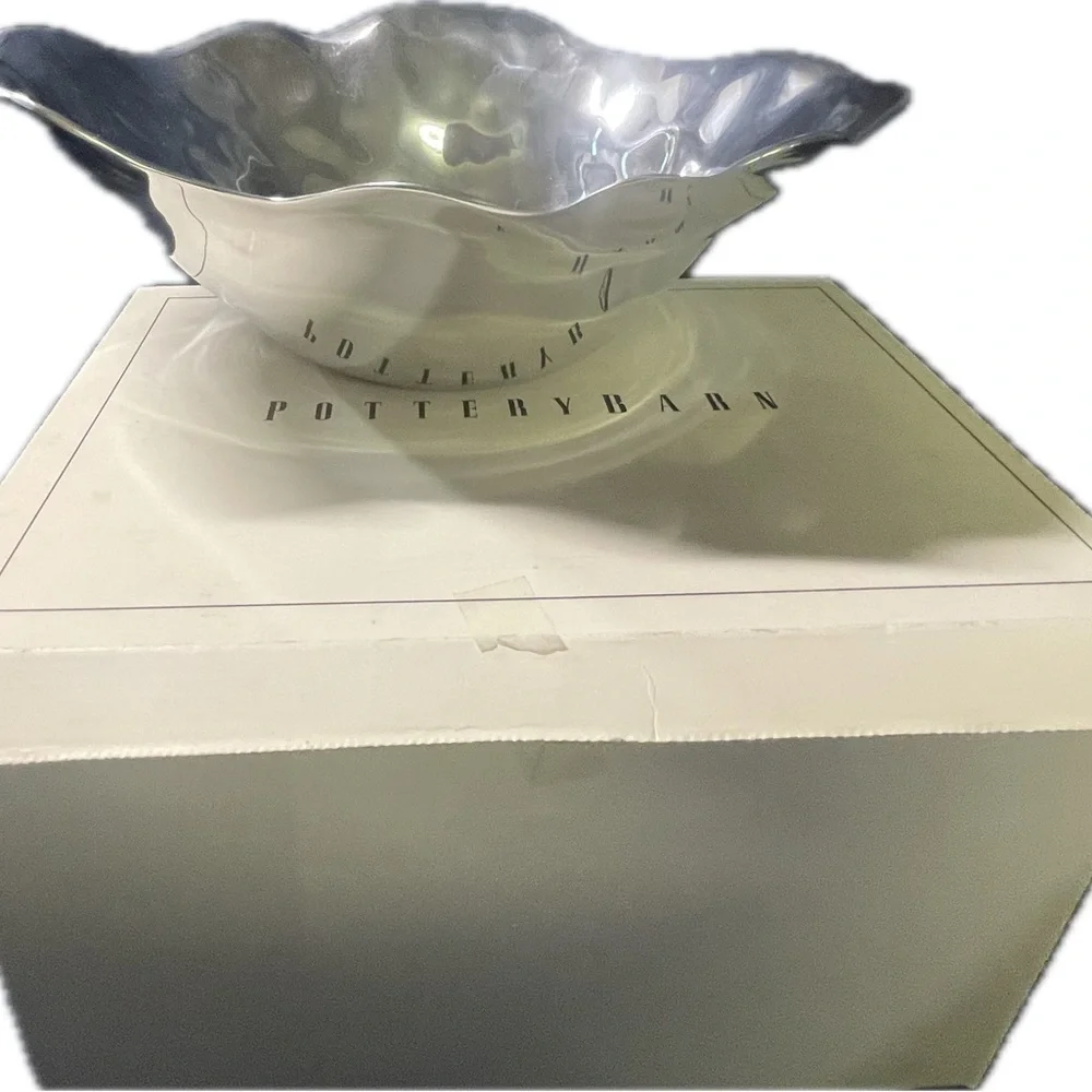 Pottery Barn Silver Pasha Metal Bowl